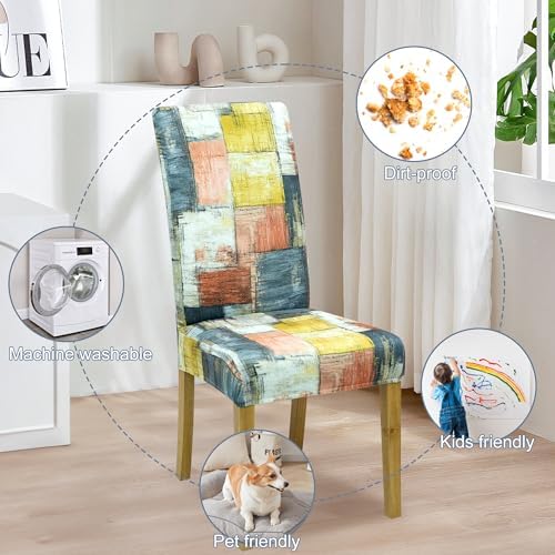 Dining Chair Covers, Stretch Seat Covers, Washable Furniture Protector - Image 6