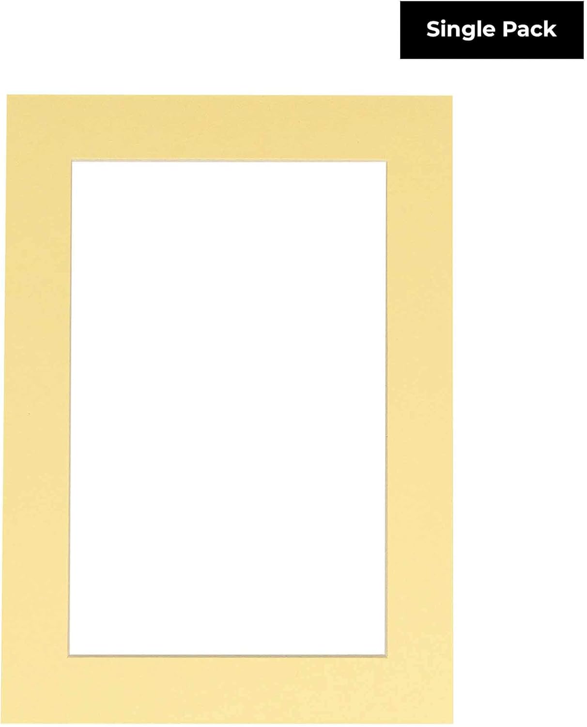 5x7 Mat for 8.5x11 Frame - Precut Mat Board Acid-Free Soft Yellow 5x7 Photo Matte Made to Fit a 8.5x11 Picture Frame, Premium Matboard for Family Photos, Show Kits, Art, Picture Framing, Pack of 1 Mat