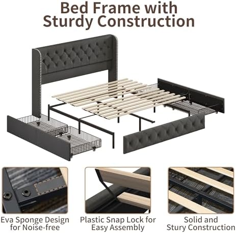 BRELTAM King Size Bed Frame - Image 4