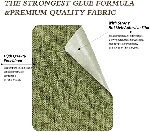 King Mountain Premium Linen Fabric Iron-on Repair Patch Kit, Decorative Patch - Image 3