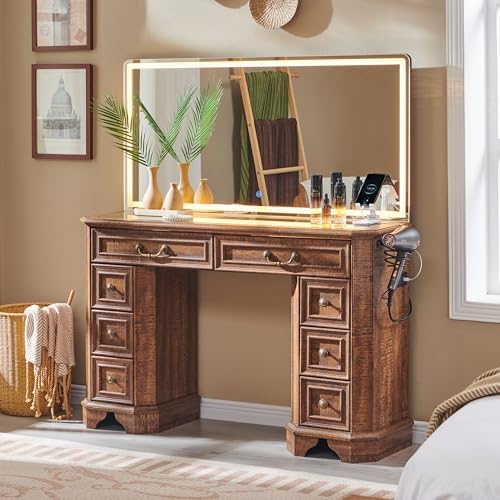 T4TREAM 48" Farmhouse Vanity Desk by T4TREAMFurniture