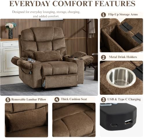 500 lbs Power Lift Recliner for Big & Tall Adults Elderly, Heavy Duty - Image 6