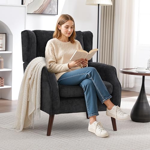 Accent Chair for Living Room, Mid Century Modern Wingback Chair for Bedroom - Image 6