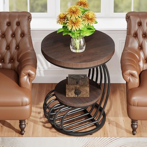 Tribesigns Round End Side Table: Side Table - Image 4