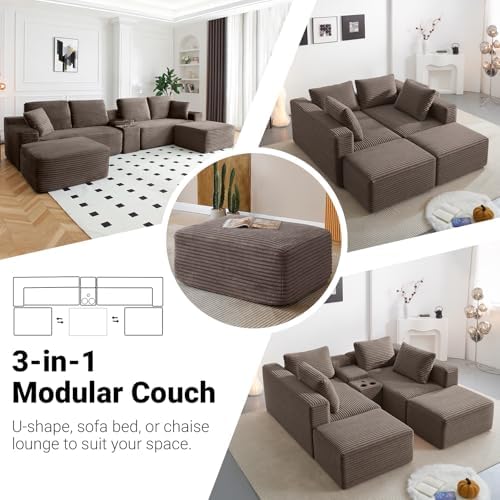 ivoros 150 Inch Modular Sectional Sofa Couch, Oversized Modern Cloud Couch - Image 4