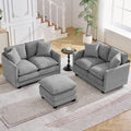 Cloud 3 Pieces Sofa Set, 2+2 Seater Couch+1 Ottoman, Modern Sofas Sets by HOCAT