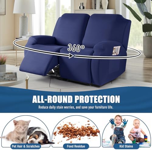 TAOCOCO Stretch Recliner Loveseat Cover 2 Pieces Couch Covers - Image 3