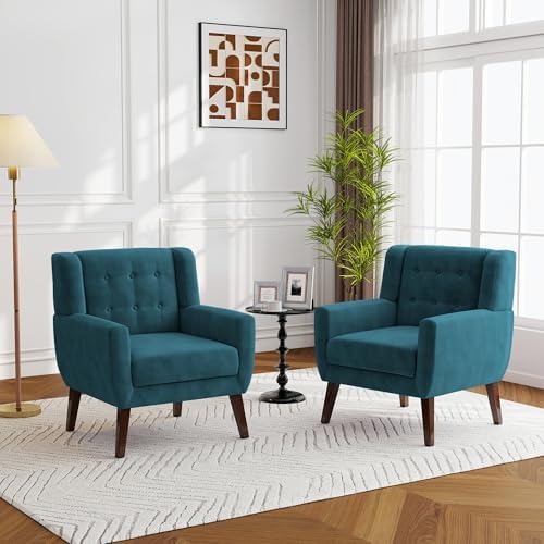 Accent Chair, Upholstered Armchair in Velvet - Image 4