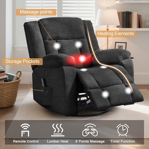 Korser Rocker Recliner, Glider Recliner Chairs - Image 4