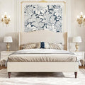 koorlian King Size Bed Frame Upholstered Platform Bed by Koorlian