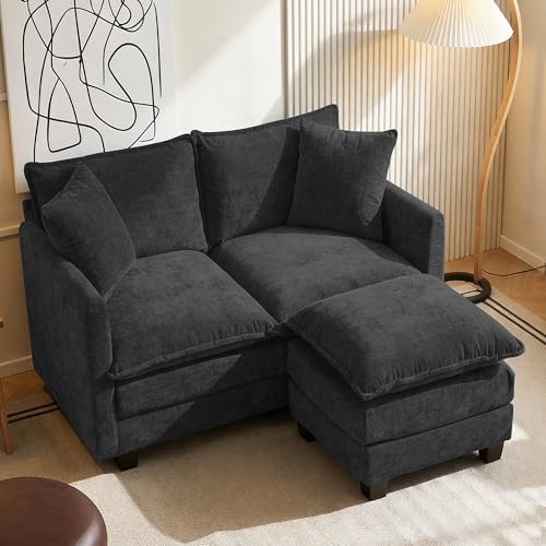 52'' Loveseat Sofa with Ottoman, Cloud Sofa Couch by Unknown