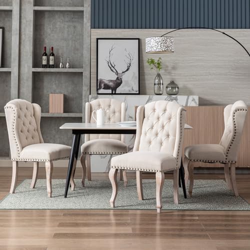 Upholstered Dining Chairs Set of 4 - Image 4