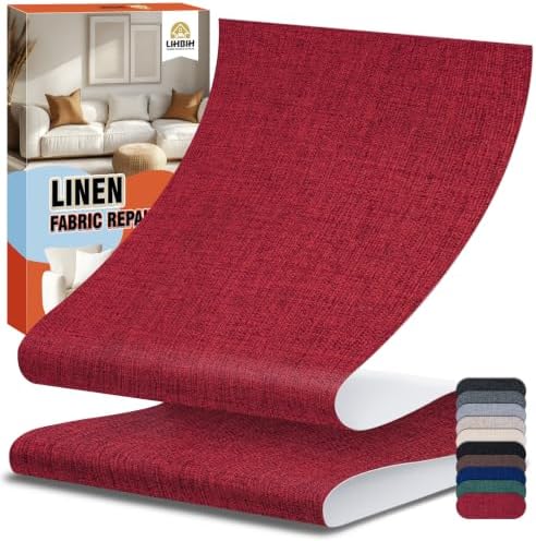 Linen Fabric Repair Tape 4x79 Inch, Self Adhesive Couch Patch Repair Fabric Tape by Home