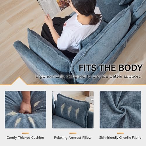 76'' L Shaped Sectional Cloud Couch, Modular Sofas - Image 4