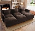 ELUCHANG 113" Oversized Modular Sectional Sofa, Comfy Chenille Cloud Couch by ELUCHANG