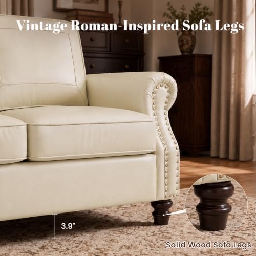Kingfun Faux Leather Loveseat Sofa - Image 4
