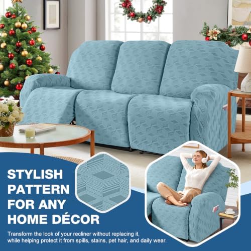 TAOCOCO Recliner Sofa Covers Stretch Reclining Couch Cover, Jacquard Recliner - Image 6