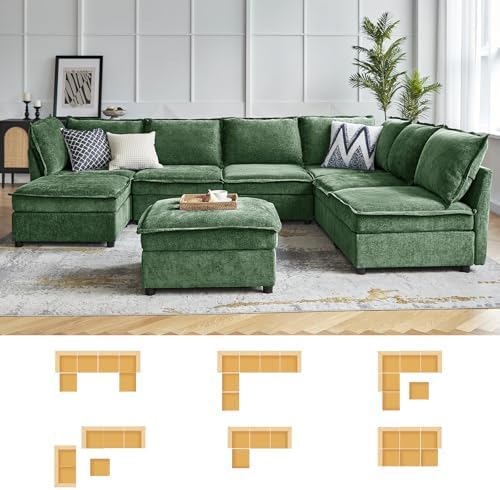 HULALA HOME Modern Chenille Loveseat Sofa - Image 6