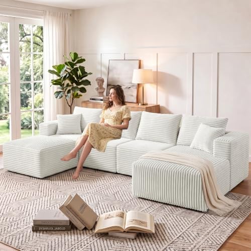 118" Boneless Couch, Modular Sectional Sofa - Image 6