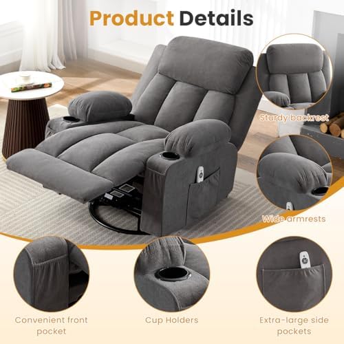 Swivel Rocker Recliner Chair - Image 5