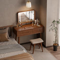 Solid Wood Small Makeup Vanity Desk Mirror by Dongmuwujee
