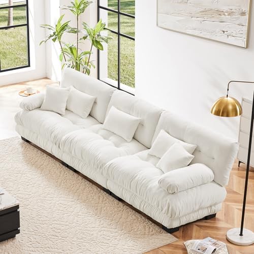 Modular Sectional Sofa for Living Room, 3 Seater White Large Sectional Couches - Image 3