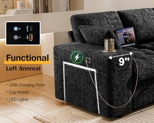 Vipbear 86" Modular Sectional Sleeper Sofa - Image 7