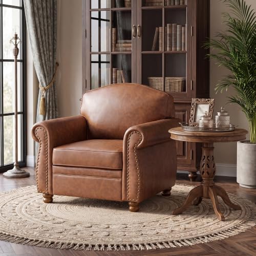 Vintage Oversized Faux Leather Chair - Image 5