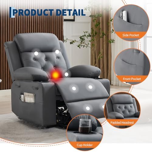 Garvee Oversized Power Lift Recliner Chair - Image 6