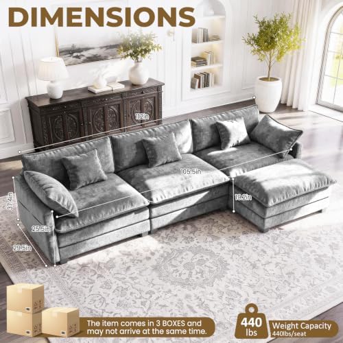 LEVELEVE 112" L-Shape Modular Sofa - Image 2