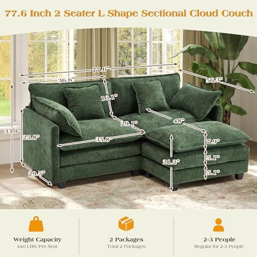 Hanherry Modular Sectional Sofa, Cloud Couch - Image 2