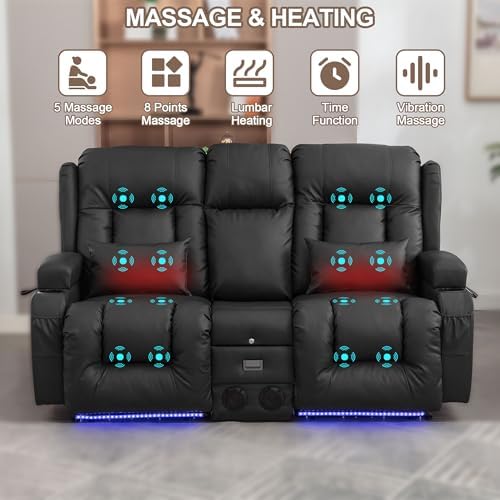 TUNYI Power Loveseat Recliner Sofa - Image 5