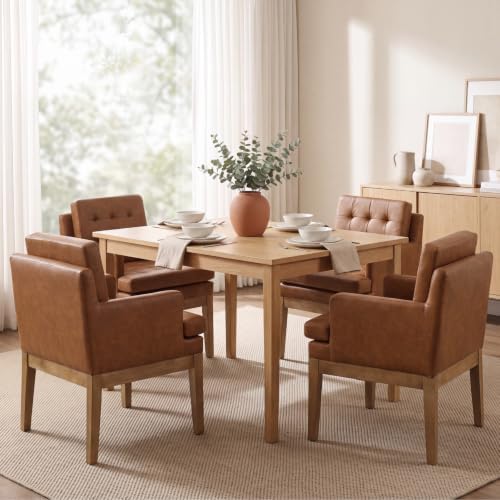 Upholstered Tufted Dining Chairs - Image 4