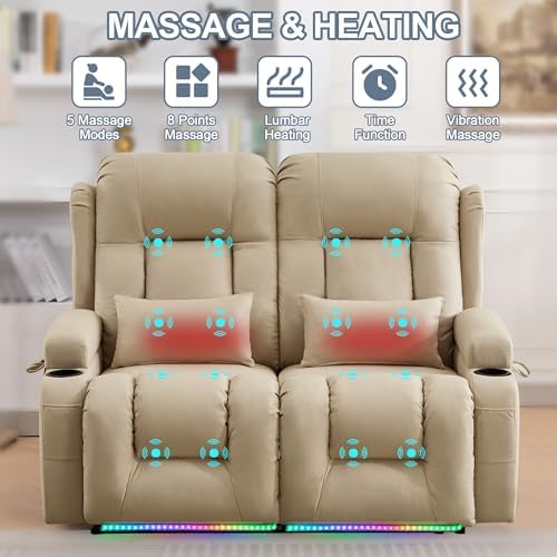 TUNYI Power Loveseat Recliner Sofa - Image 4