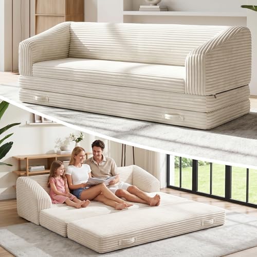 70” Folding Sofa Bed, 3-in-1 Convertible Triple Floor Couch Bed by AOLVDOW