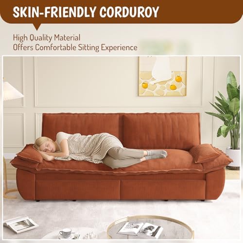 73.2" Queen Size Sleeper Sofa Bed, 3-in-1 Convertible Pull Out Couch - Image 5