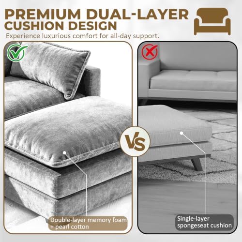 LEVELEVE 112" L-Shape Modular Sofa - Image 4