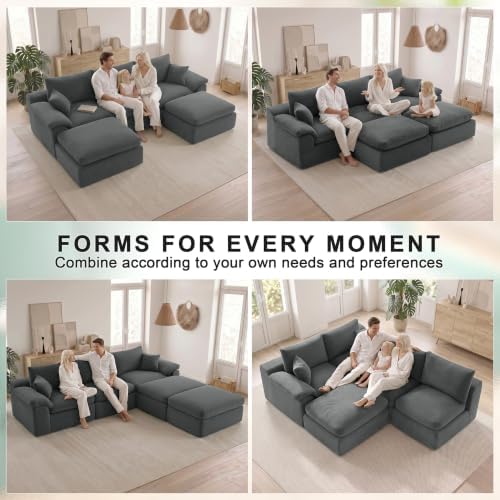 Cloud Sectional Couch, Boneless Couch Modular Sofa - Image 3