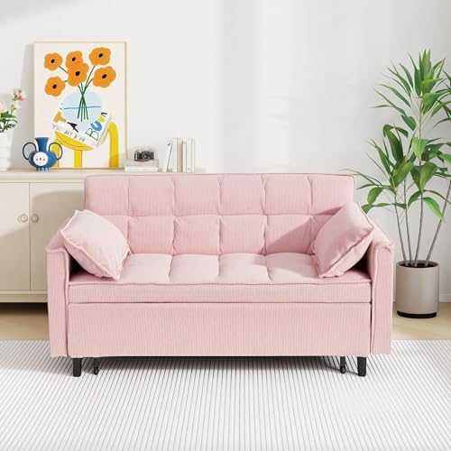 Eafurn 3-in-1 Convertible Loveseat Pull Out Couch Bed - Image 5