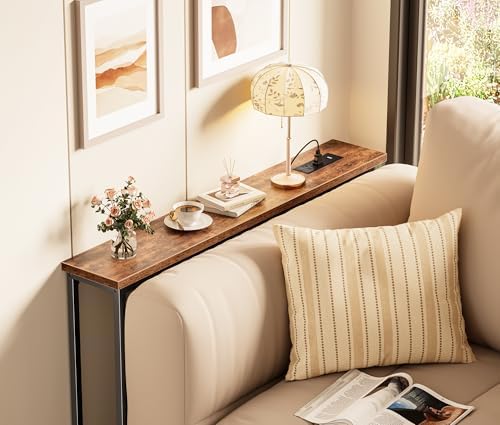 SUPERJARE 39.4 inch Narrow Behind Couch Table - Image 2