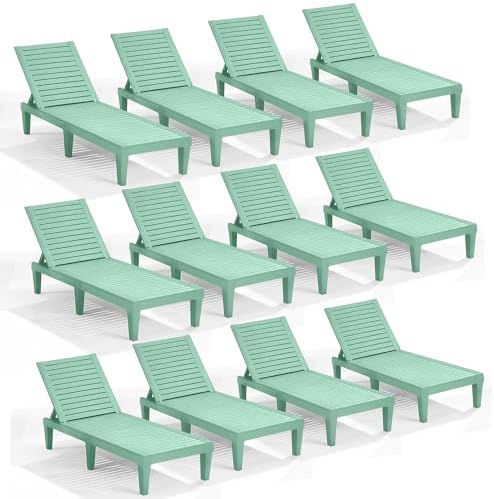 Nestl Lounge Chair Outdoor, Tanning Chair, Chaise Lounge Outdoor Set of 12 by Nestl