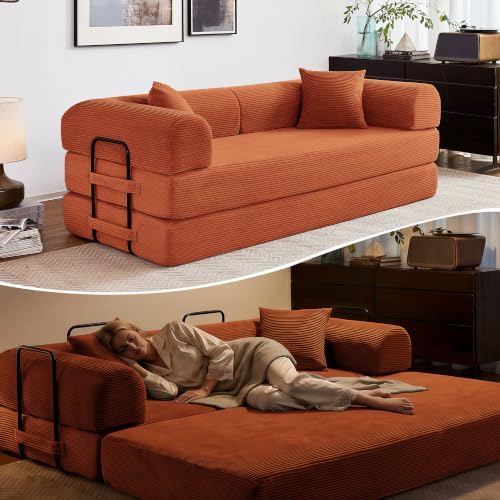 79" Convertible Sofa Bed, Boneless Sleeper Futon Couch by Unknown