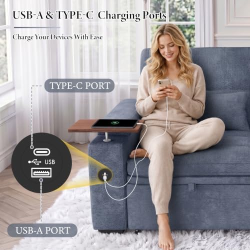 Dreamzie 65'' Convertible Sleeper Sofa Bed - Image 6