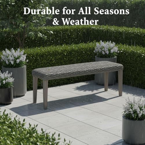 Outdoor Rattan Backless Bench - Image 6