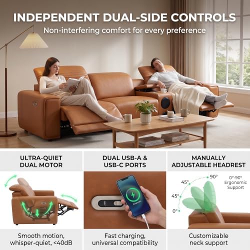 2 Pieces Power Recliner Sofa Set - Image 3