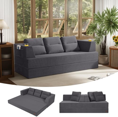 COMAX Futon Sofa Bed, Convertible Sofa Bed, Folding Boneless Couches by COMAX