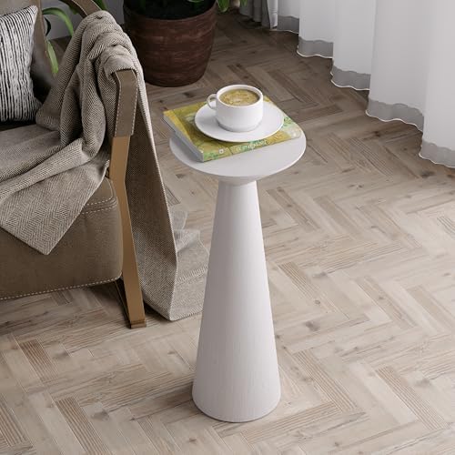 COZAYH Farmhouse Tall Pedestal End Table, Solid Wood Martini Table - Image 7