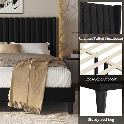 Yaheetech Queen Bed Frame with Headboard - Image 4