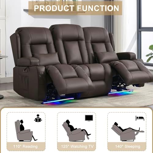 URRED Power Loveseat Recliner Sofa - Image 4
