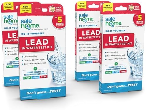 Safe Home® DIY Lead in Drinking Water Test Kit – Advanced Detection to 4 PPB – by SafeHomeWaterQualityTestKits